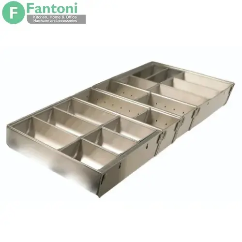 جای قاشق و چنگال استیل رنگ کروم فانتونی