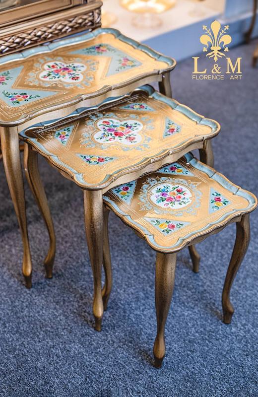 میز عسلی 3 تیکه  ایتالیایی  از برند L&M FLORENCE 
