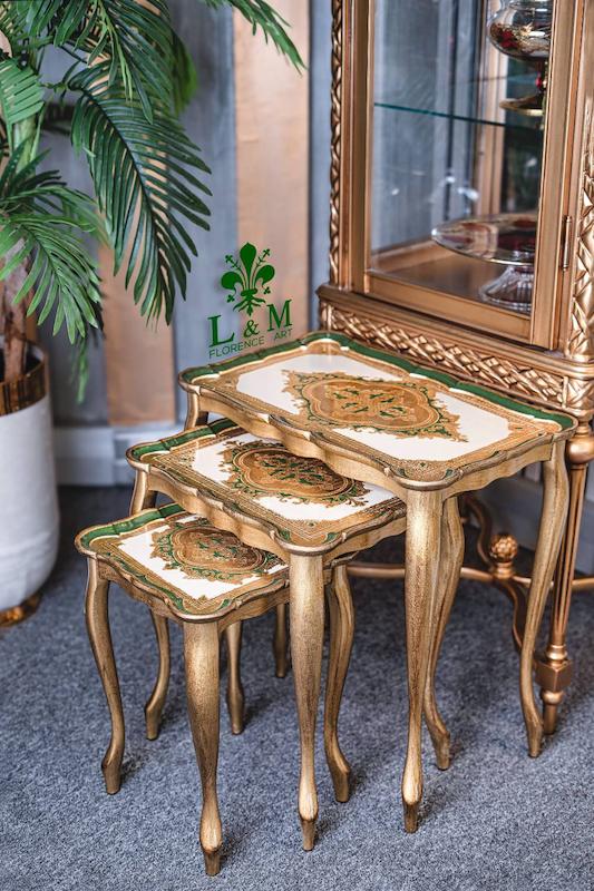 میز عسلی 3 تیکه  ایتالیایی  از برند L&M FLORENCE 
