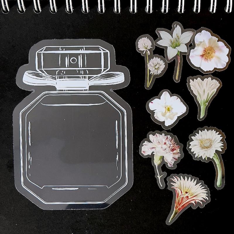 پک استیکر شفاف گل و گلدان ۶۰تایی!