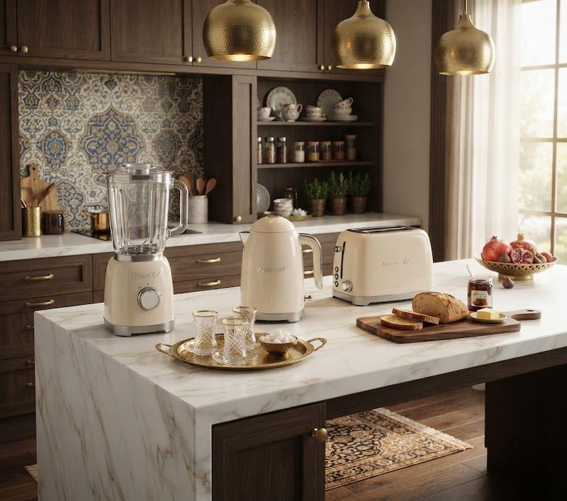 ست محصولات کلاسیک مینیمال زامروتی مدل روسینی کرم