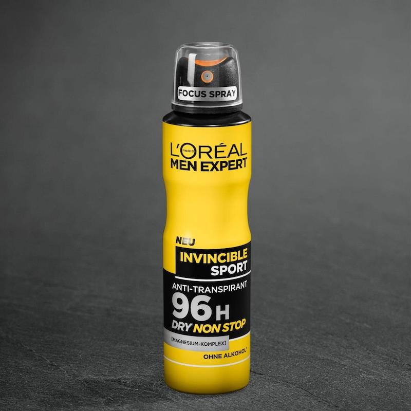 اسپری لورال زرد 96 ساعته ضدتعریق اینوینسیبل اسپورت 250میل Loreal Invincible