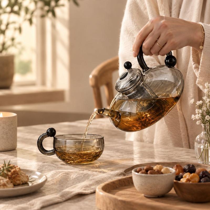 قوری علاالدین دودی پیرکس ۶۰۰ میلی‌لیتر