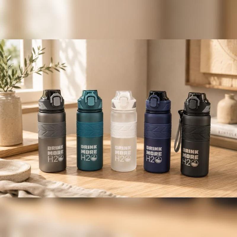 قمقمه ایون EYUN مدل H2O یک لیتری با نی و بند حمل