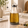 روغن‌ریز پیرکس با درب استیل و بدنه شفاف 800ML ابعاد