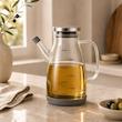روغن‌ریز پیرکس با درب استیل و بدنه شفاف 600ML