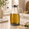 روغن‌ریز پیرکس با درب استیل و بدنه شفاف 800ML