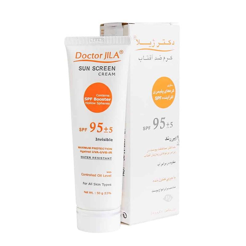 کرم ضد آفتاب SPF95 دکتر ژیلا فاقد چربی بی رنگ