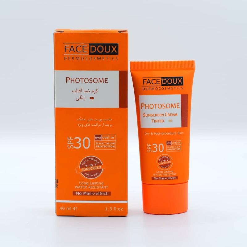 کرم ضد آفتاب رنگی پوست خشک فوتوزوم SPF 30 فیس دوکس
