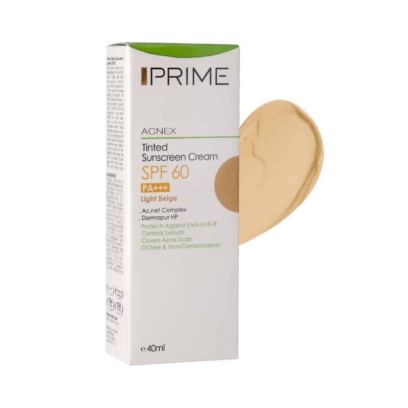 کرم ضد آفتاب رنگی فاقد چربی پرایم SPF60 