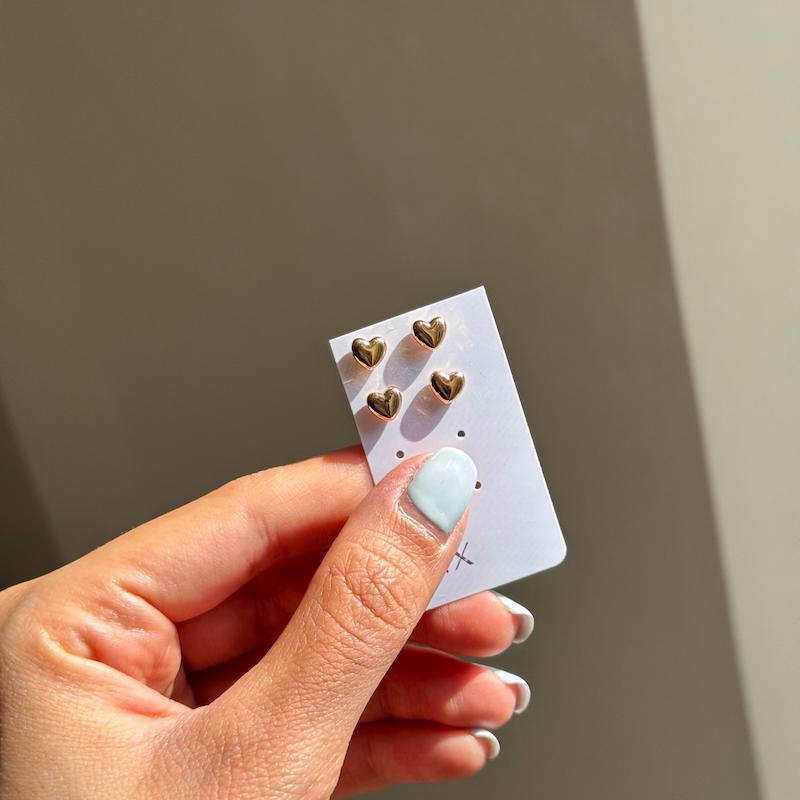 گوشواره میخی قلب ساده