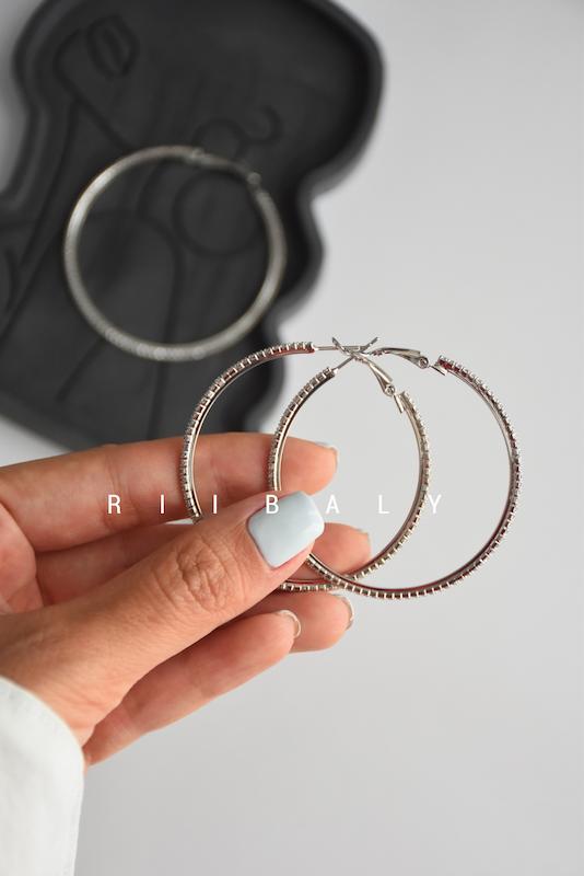 گوشواره حلقه ای نگینی