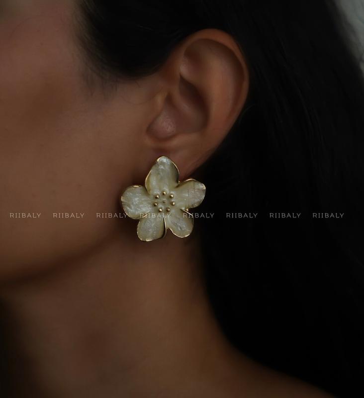 گوشواره میناکاری گل ۲