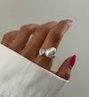 انگشتر باروک و نگین اشکی