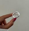 انگشتر بیضی تک مروارید silver