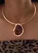ست طوق و گوشواره brown