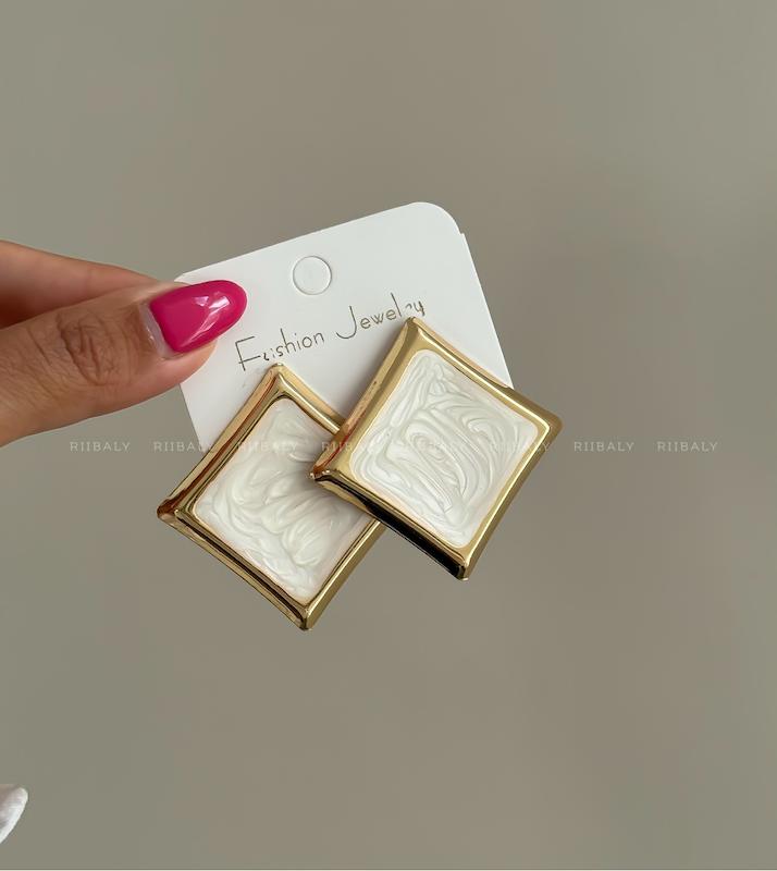 گوشواره میناکاری لوزی
