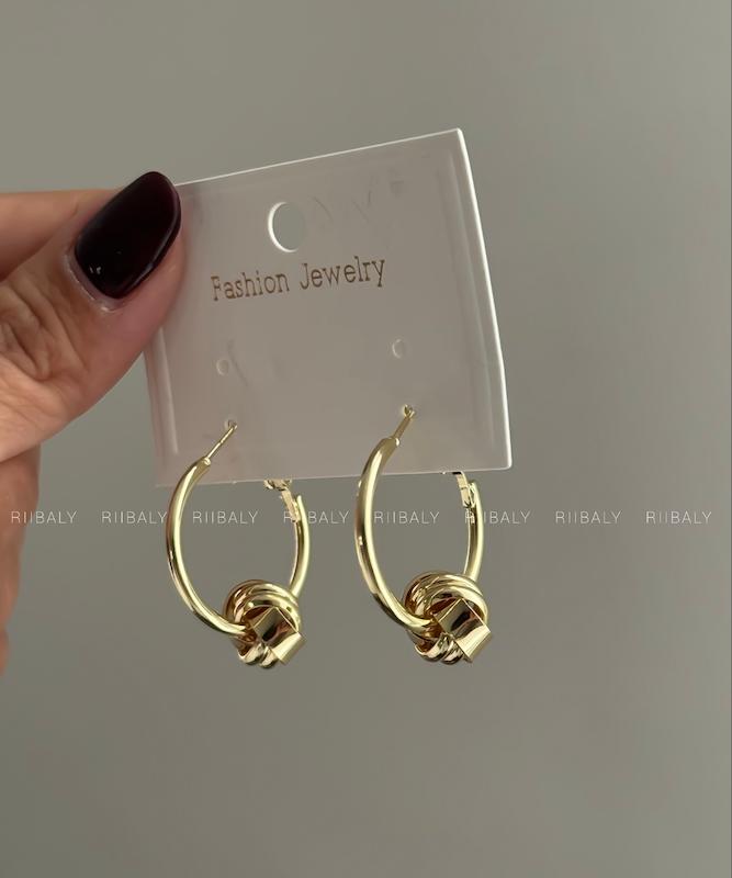 گوشواره حلقه ای گره 