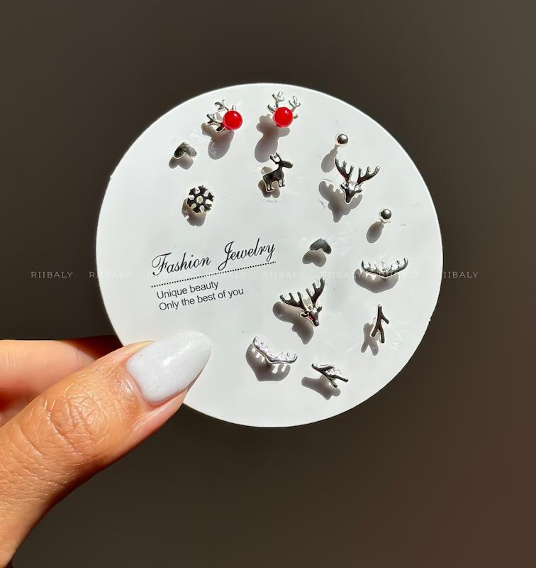 پک گوشواره آبکاری نقره 03
