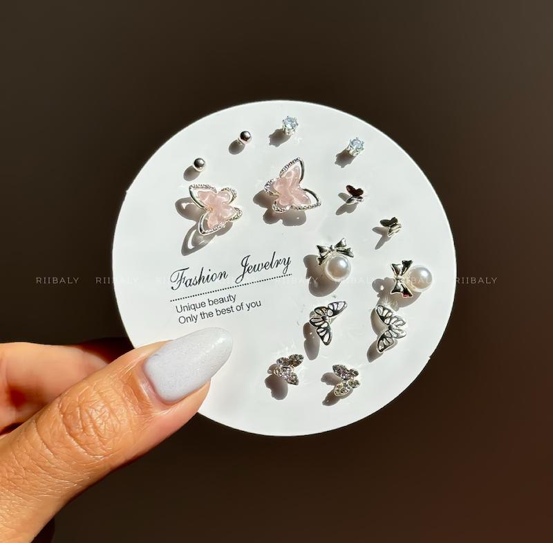 پک گوشواره آبکاری نقره 06