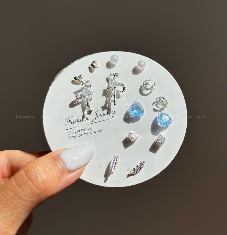 پک گوشواره آبکاری نقره 07