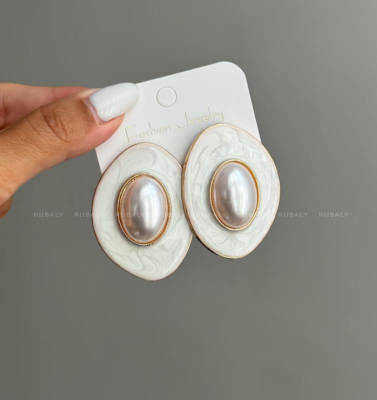 گوشواره میناکاری بیضی