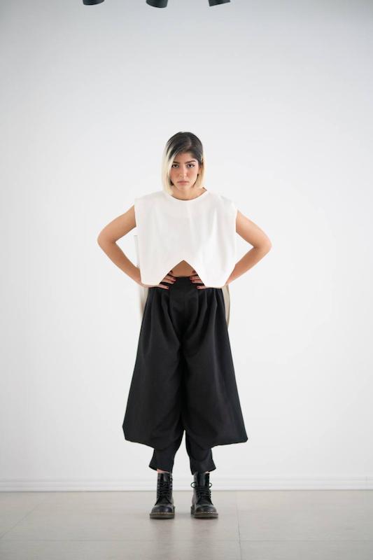 تاپ خطی پشت بلند جلو مثلثی