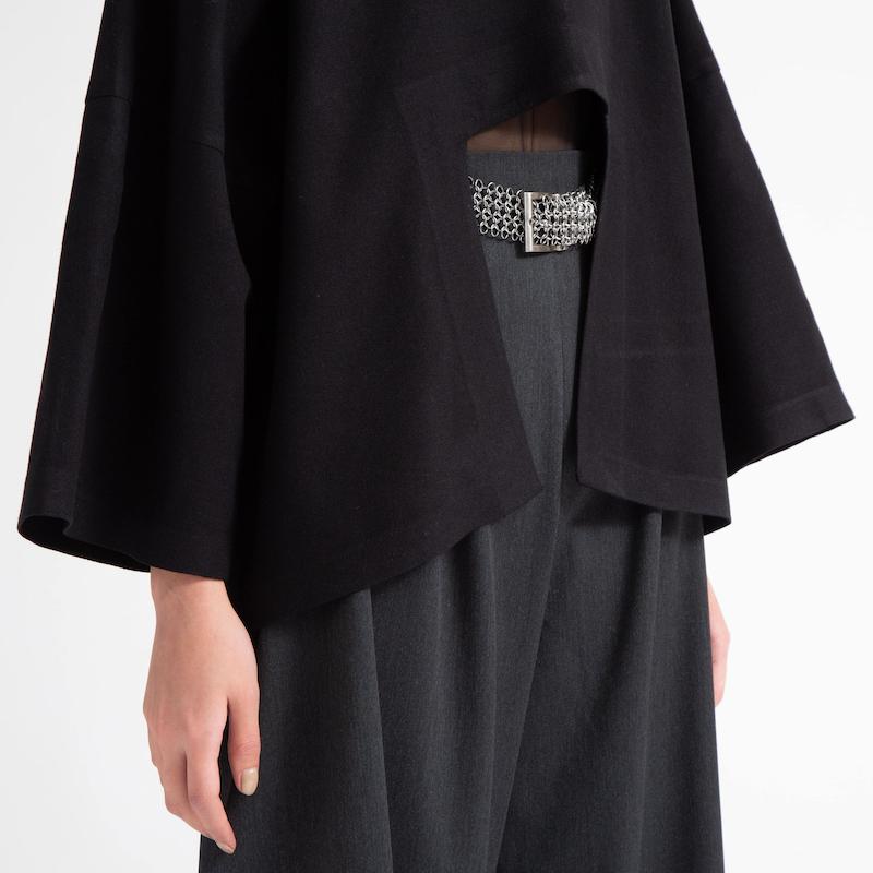 بلوز یقه اسکی جلو خالی