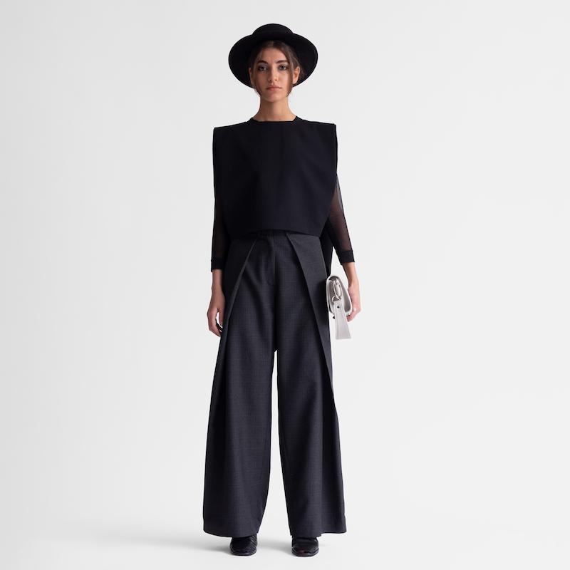 شلوار کمر پیله دار فاستونی