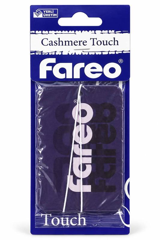 خوشبوکننده خودرو Fareo مدل Aqua Energy با بسته‌بندی فیروزه‌ای و محصول آبی با نوشته‌های چندرنگ
