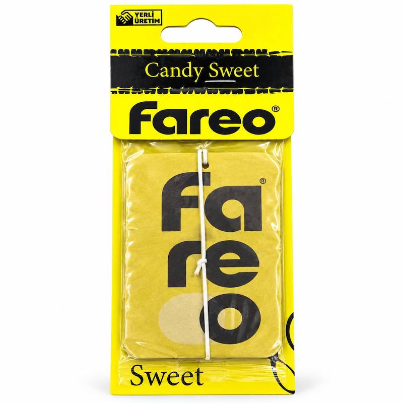 خوشبوکننده خودرو Fareo مدل Cashmere Touch با بسته‌بندی آبی تیره و نوشته سفید و مشکی