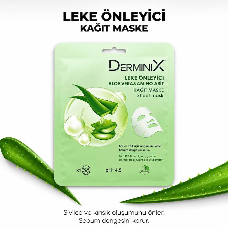 ماسک ورقه ای Derminix آلوئه ورا و آمینواسید