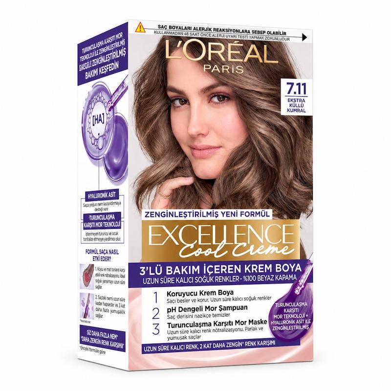 رنگ مو لورآل Excellence Cool Creme 7.11 اکسترا کوله
