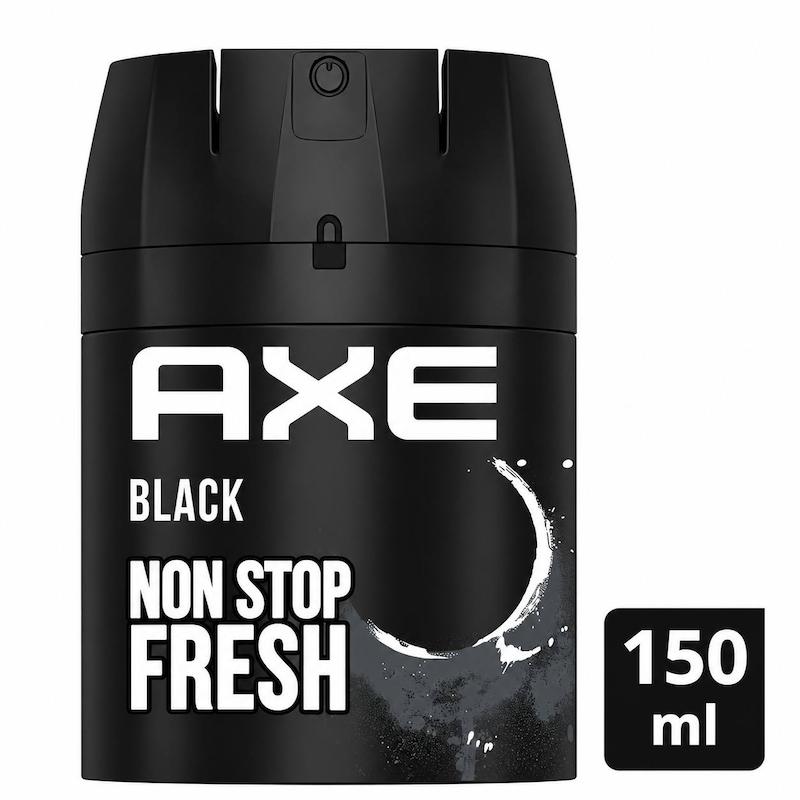 اسپری بدن مردانه AXE Black حجم 150 میلی‌لیتر