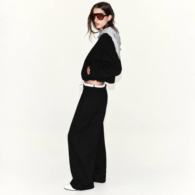 شلوار زنانه زارا مشکی Wide Leg در استایل کژوال
