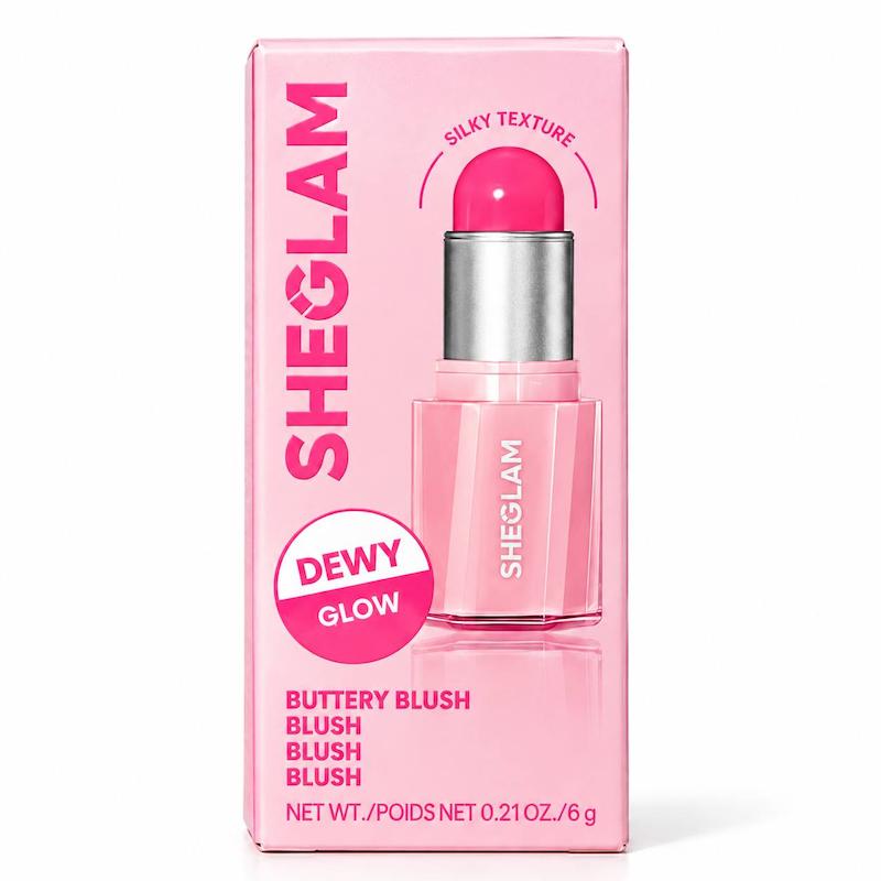 رژگونه استیکی شیگلم Dewy Glow با بسته‌بندی صورتی و وزن ۶ گرم