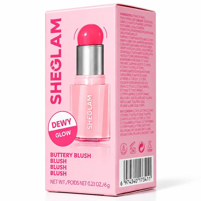 بسته‌بندی رژگونه استیکی شیگلم Dewy Glow همراه با اطلاعات محصول