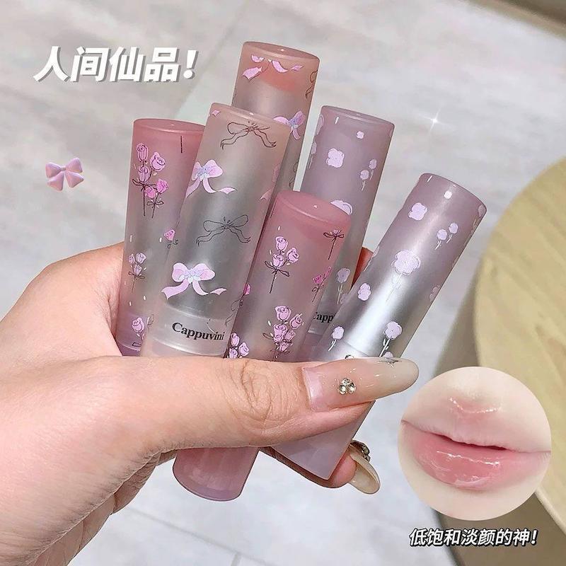 رژلب گلی و پاپیونی Cappuvini 🌸🎀