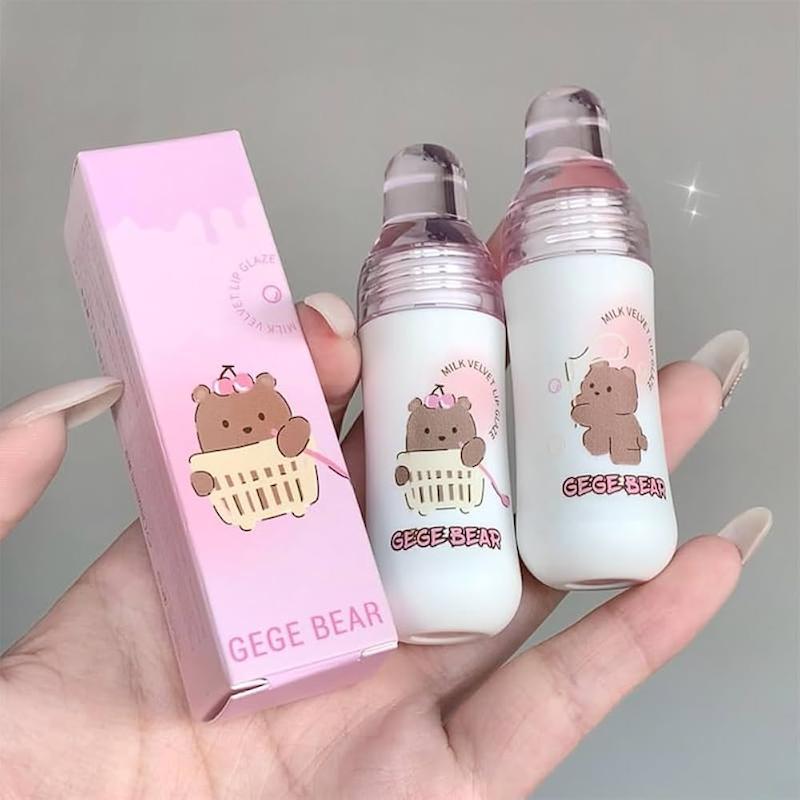 رژلب مات و مخملی شیشه شیر خرسی Gege Bear 🐻🍼