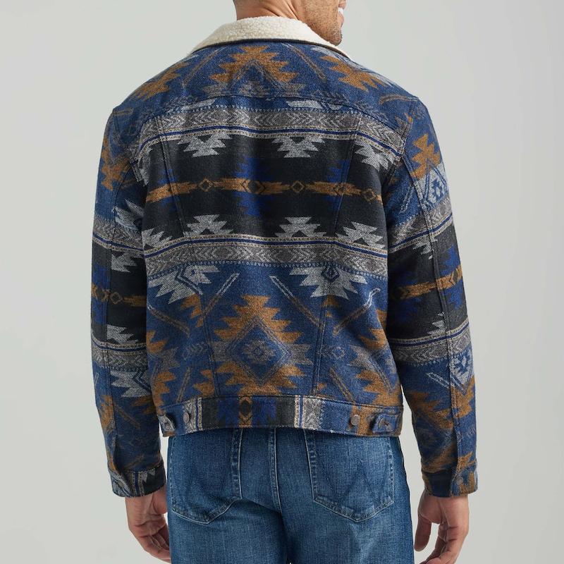 کاپشن وینتیج سرخپوستی داخل خز وارداتی برند رانگلر wrangler