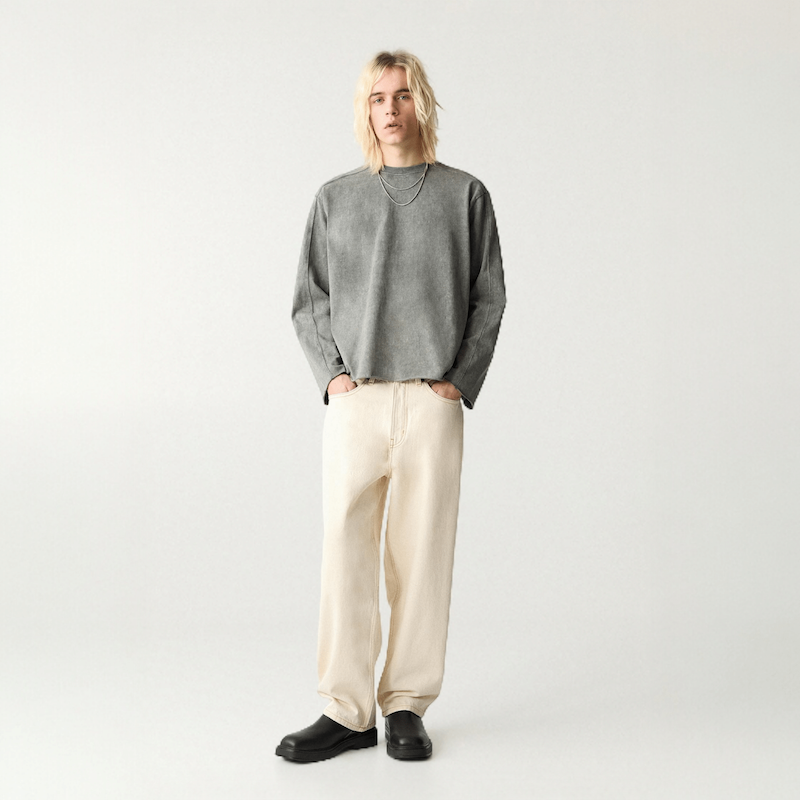 شلوار جین مردانه بگ استایل pull & bear 
