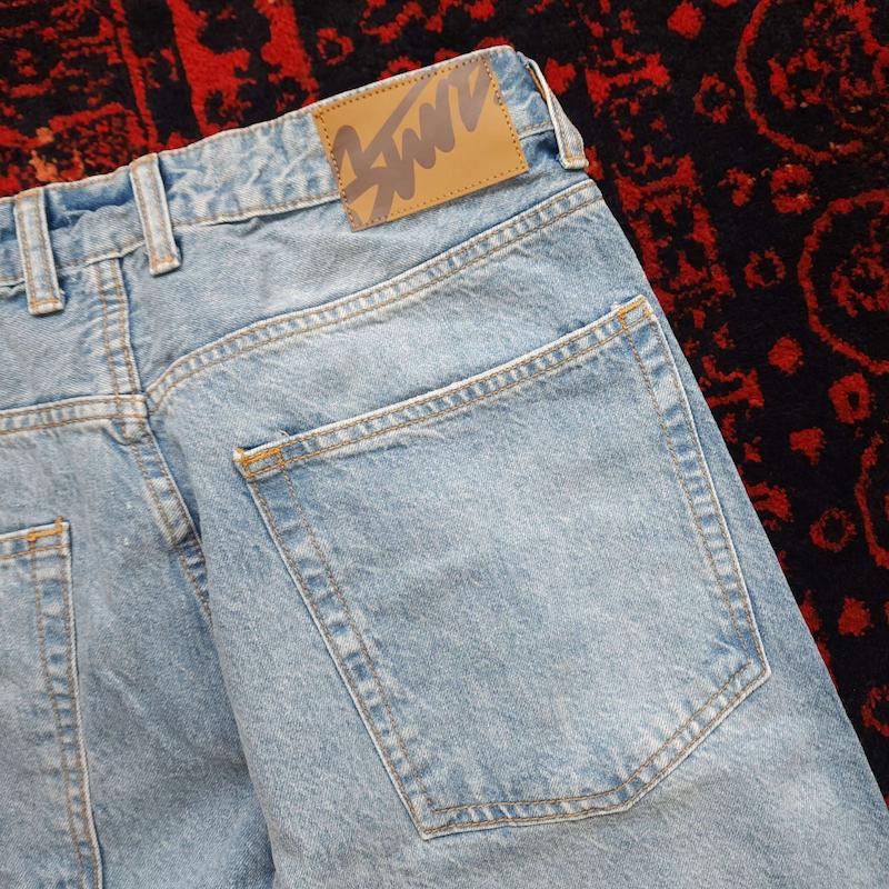 شلوار جین مردانه بگ استایل زاپدار سایز ۳۱ pull & bear