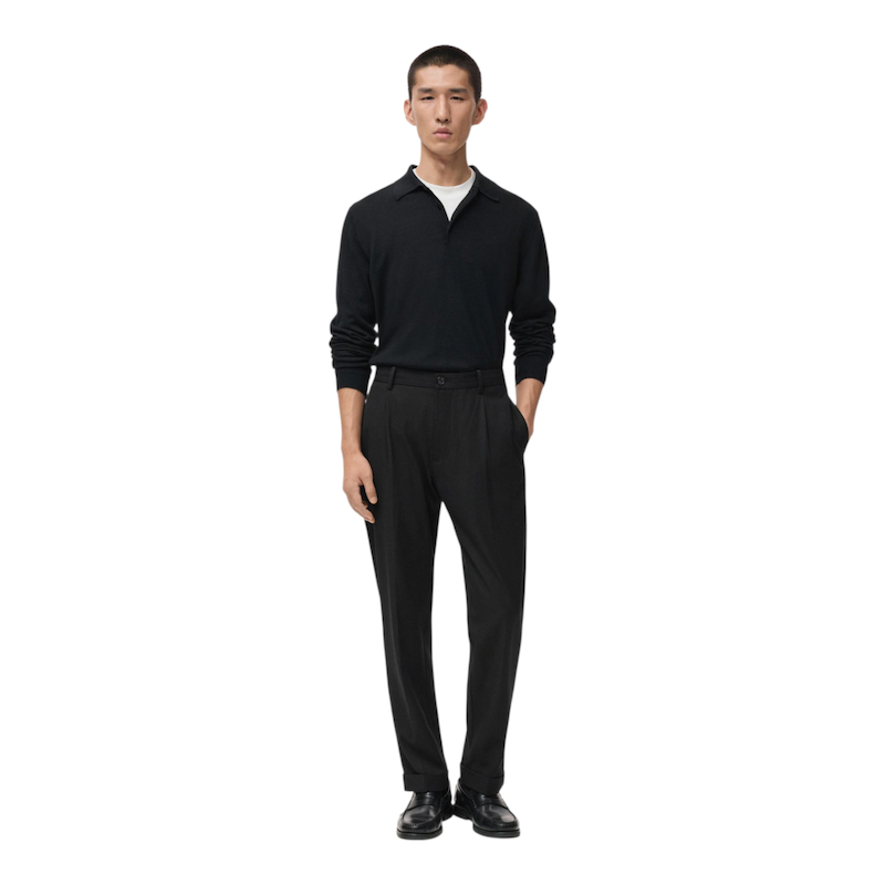 شلوار پارچه‌ای مردانه مام فیت بند‌دار برند 🇪🇸 MANGO 