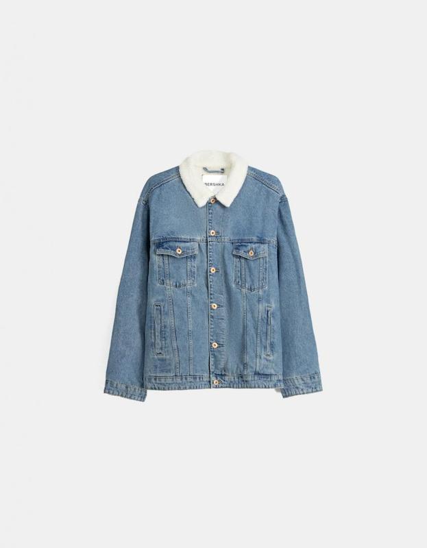 جکت جین داخل خز bershka کد ۱۰۴