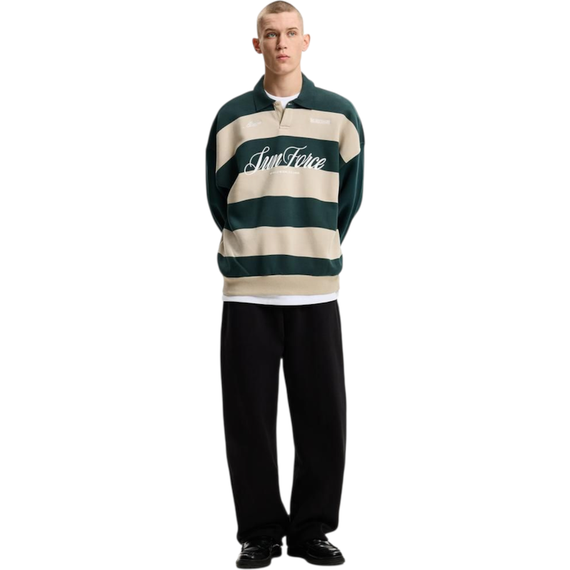 دورس یقه‌دار طرح راگبی bershka کد ۱۱۶