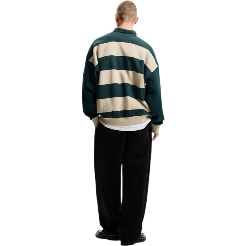 دورس یقه‌دار طرح راگبی bershka کد ۱۱۶