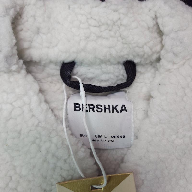 کاپشن جین زغالی داخل خز از bershka کد ۱۳۷