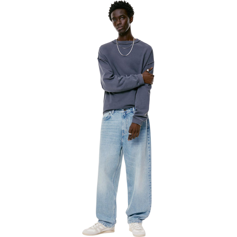 شلوار جین مردانه بگ استایل از pull & bear کد ۱۹۸ سایز ۳۶
