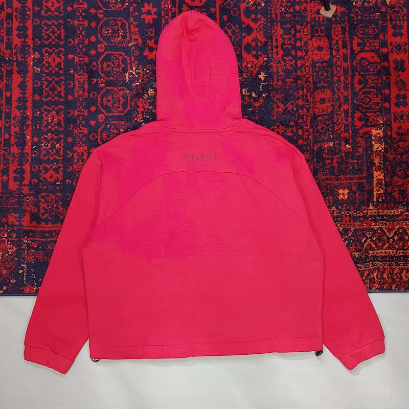 هودی قواره باکسی گرم بالا سرخابی از standard cloth کد ۲۱۷ سایز L
