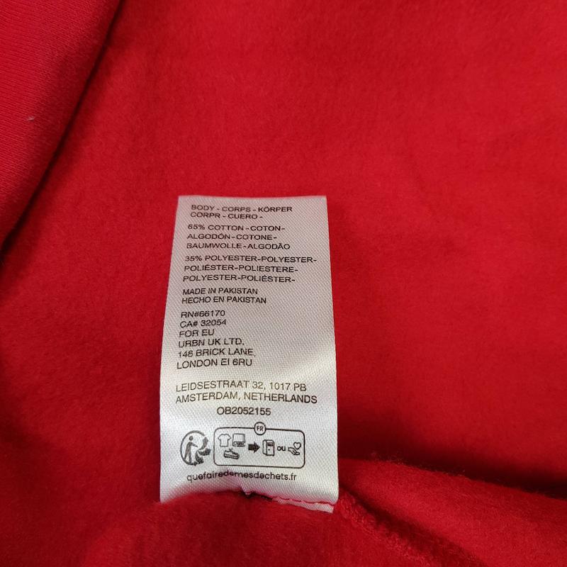 هودی قواره باکسی گرم بالا سرخابی از standard cloth کد ۲۱۷ سایز L